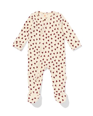 newborn boxpakje hartjes ecru ecru - 33447820ECRU - HEMA
