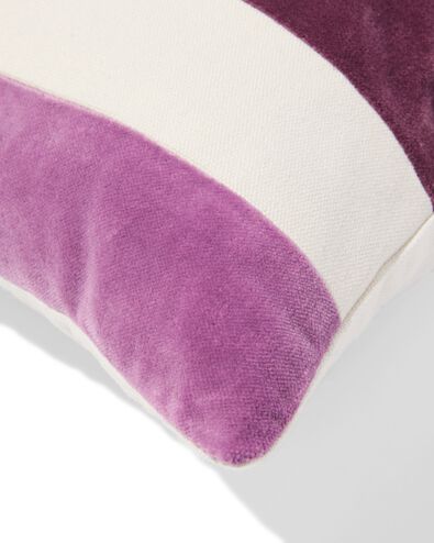 housse de coussin 50x30cm velours rayures rose - 7325155 - HEMA