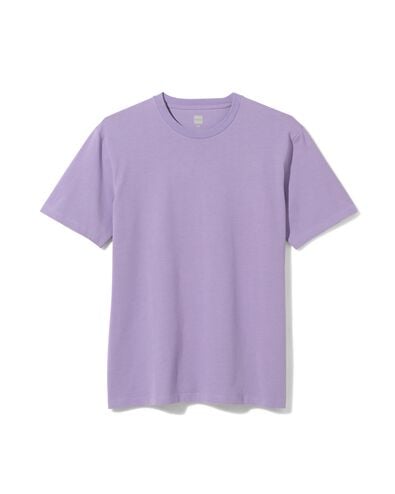 t-shirt homme relaxed fit violet L - 2115426 - HEMA