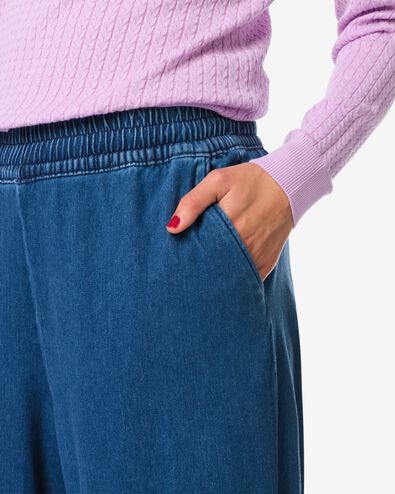 damesbroek Eveline denim regular fit middenblauw middenblauw - 36205430MIDBLUE - HEMA