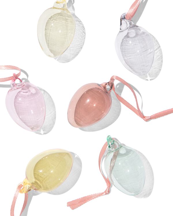 Dekoh&auml;nger Glas Ei &ndash; 6 St&uuml;ck - 25830066 - HEMA
