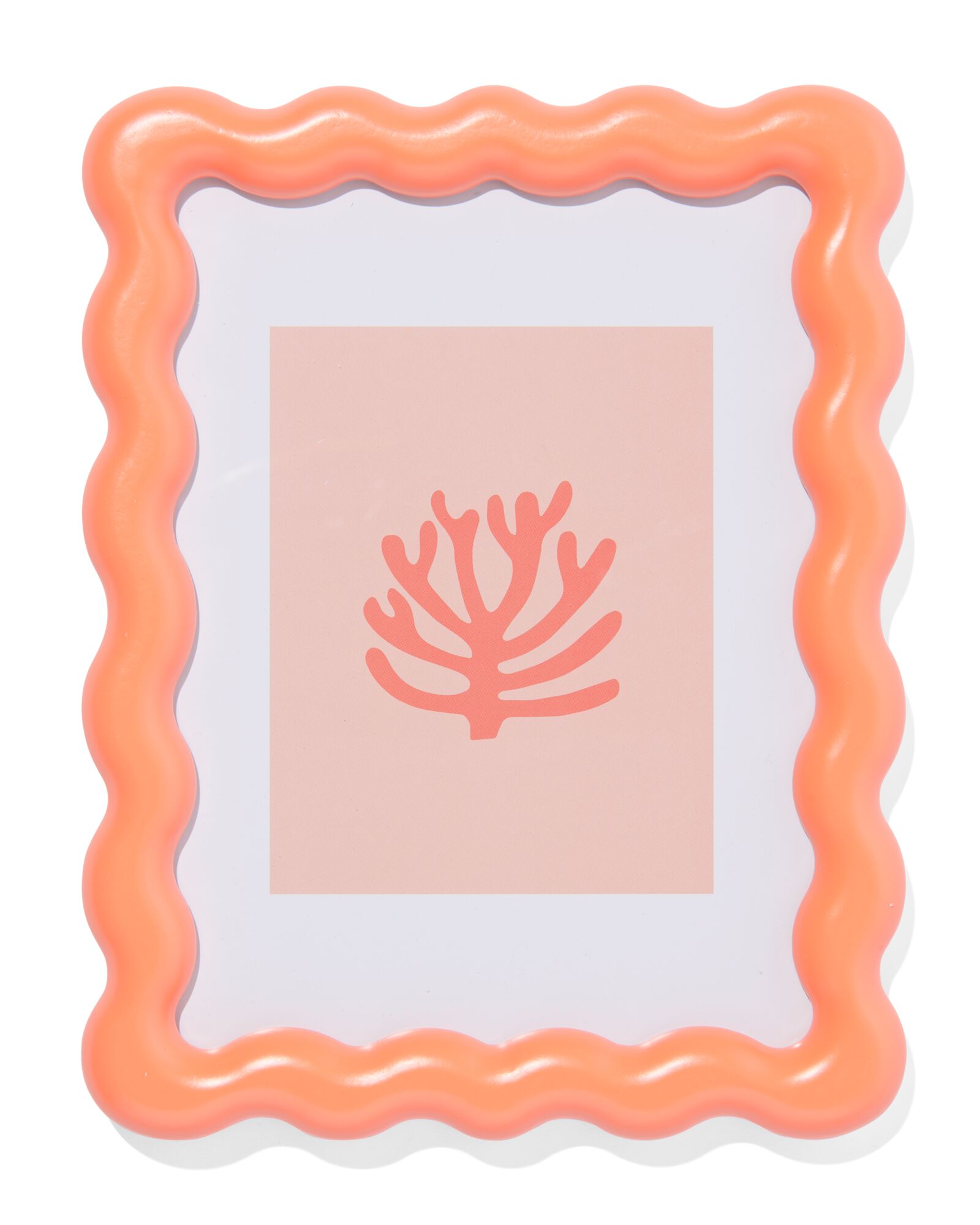 Bilderrahmen 15 &times; 20 cm, Holz, Wellen, Korallenrot - 13640007 - HEMA