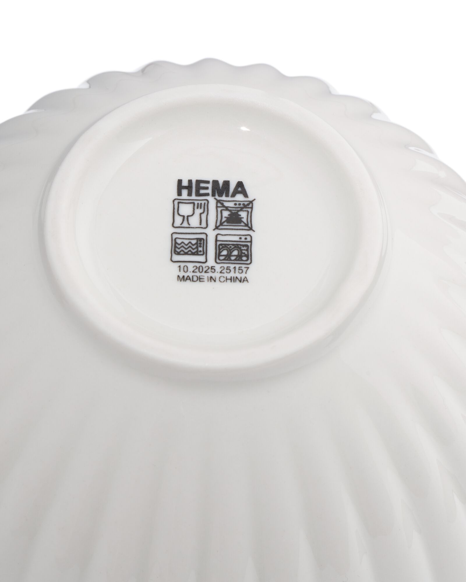 bol &Oslash;12cm Trend fa&iuml;ence blanc fleur - 9650343 - HEMA