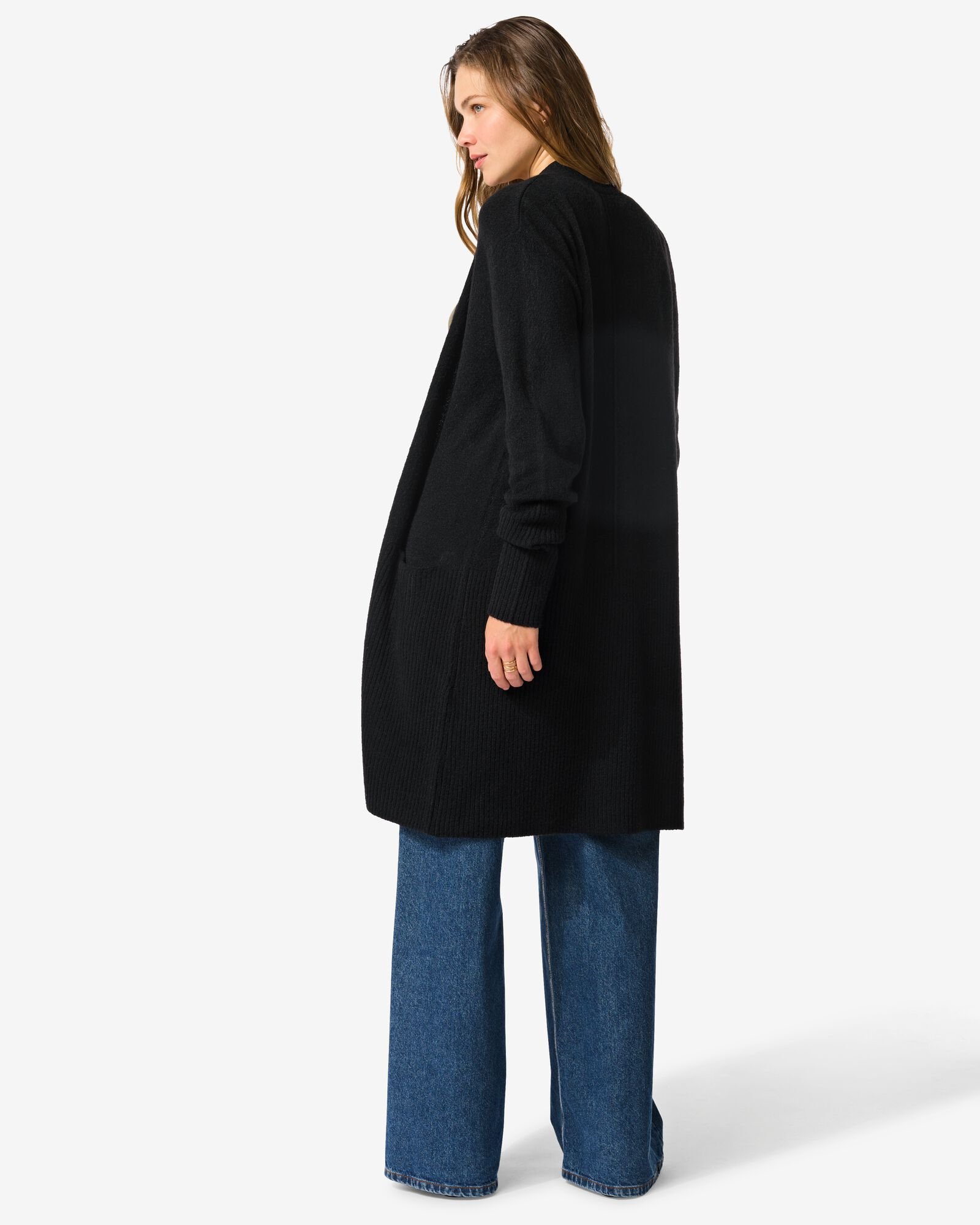 gilet femme Lana en maille noir noir - 1000028466 - HEMA