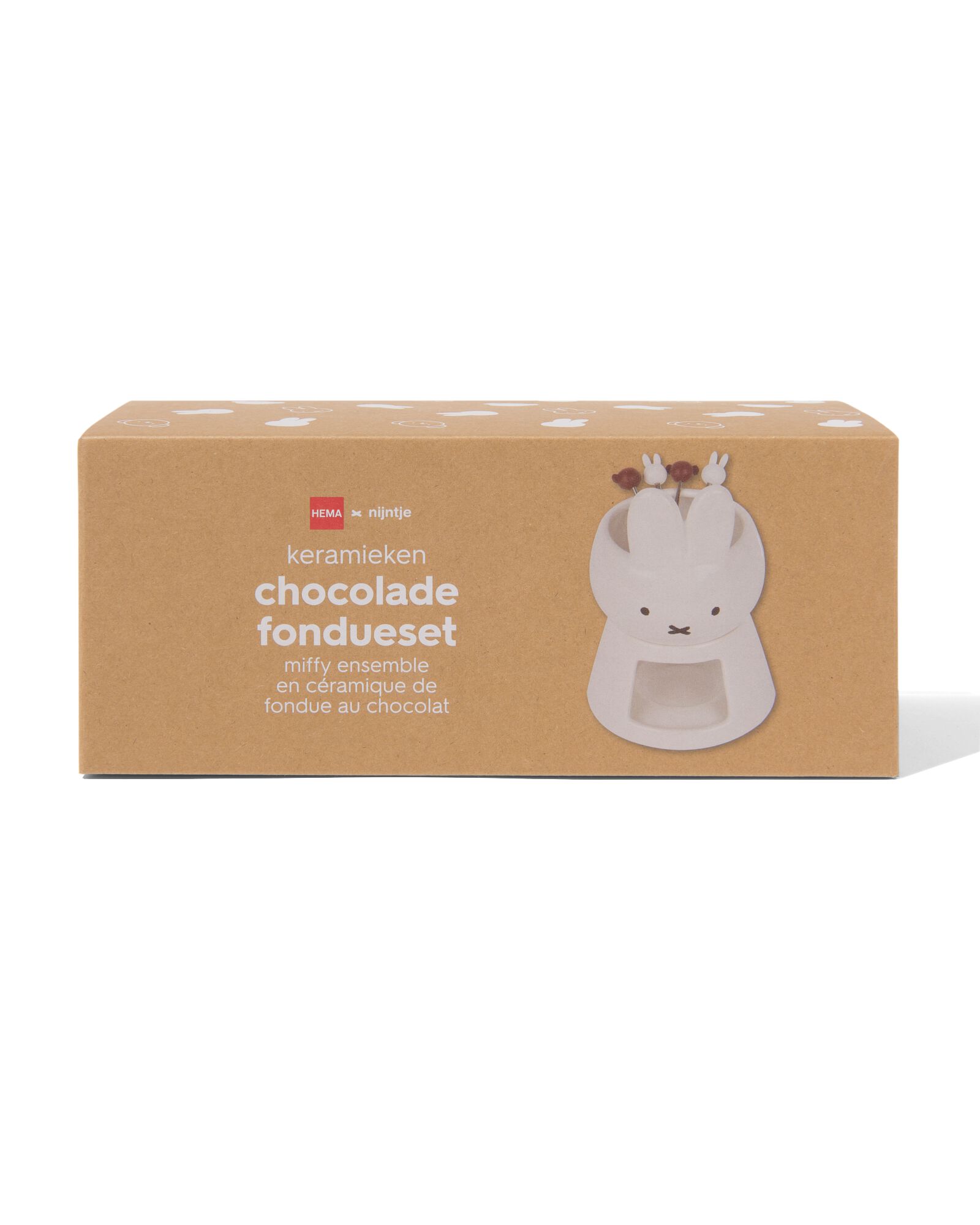 set &agrave; fondue au chocolat Miffy 12,5x20cm c&eacute;ramique - 60410326 - HEMA