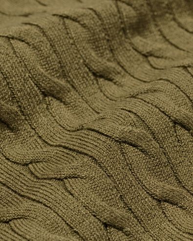 damesvest Louisa kabel olijf olijf - 36206440OLIVE - HEMA