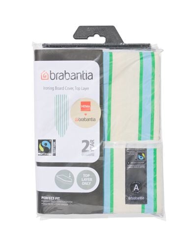 Brabantia strijkplankhoes A 110x30cm strepen groen - 20500172 - HEMA
