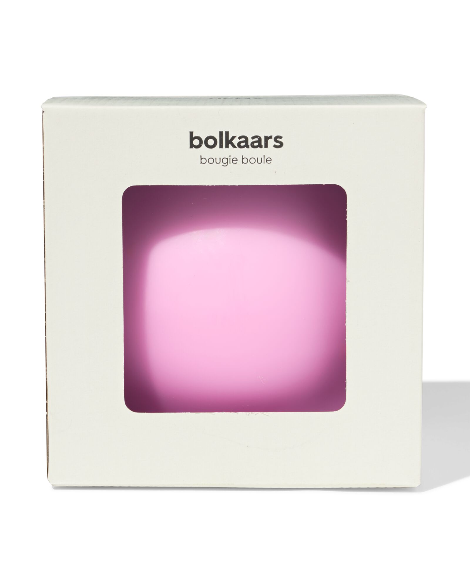 bougie globe &Oslash;14,5cm tompouce rose - 13506136 - HEMA