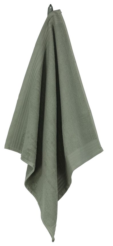 essuie-mains 50x50 coton gris-vert - 5420080 - HEMA