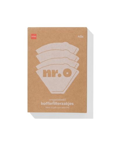 Kaffeefiltert&uuml;ten Nr. 0 ungebleicht &ndash; 40 St&uuml;ck - 20500282 - HEMA