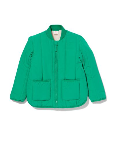 manteau enfant matelassé vert vif 122/128 - 30801624 - HEMA