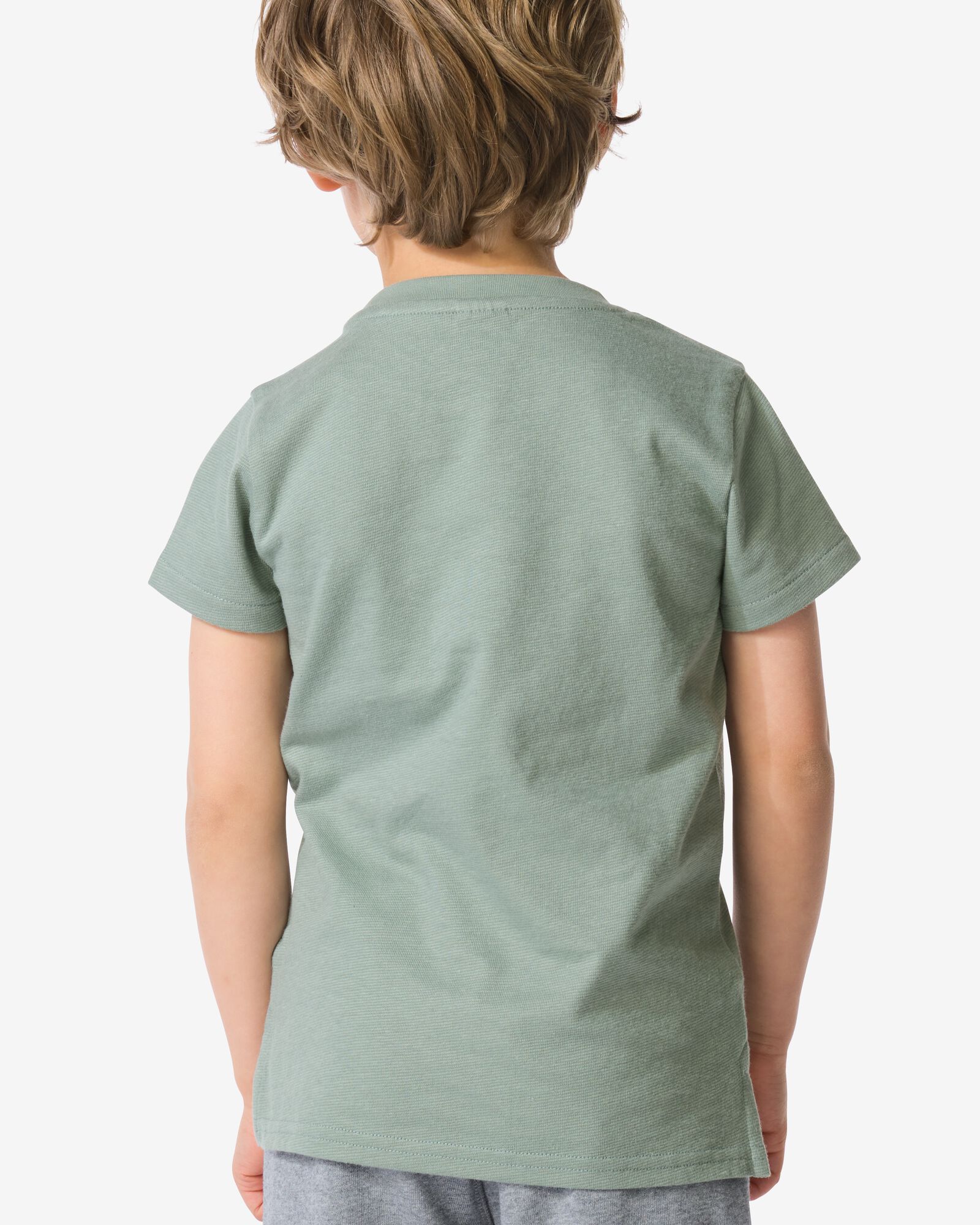 Kinder-T-Shirt mit Struktur gr&uuml;n gr&uuml;n - 30718806GREEN - HEMA