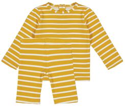 maillot de bain bébé avec protection UV rayures jaune jaune - 1000026869 - HEMA