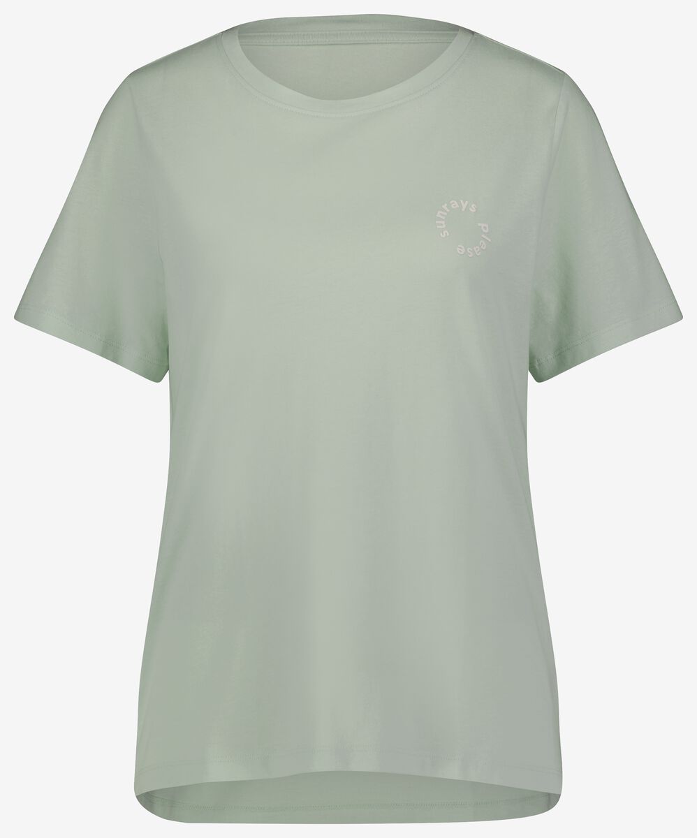 t-shirt femme Alara sunrays vert clair vert clair - 1000027674 - HEMA
