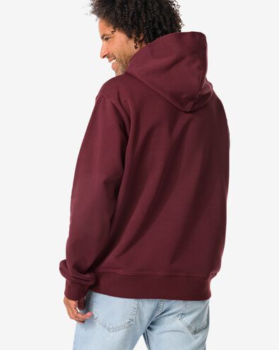 sweat &agrave; capuche homme Maarten rouge fonc&eacute; - 2101550DARKRED - HEMA
