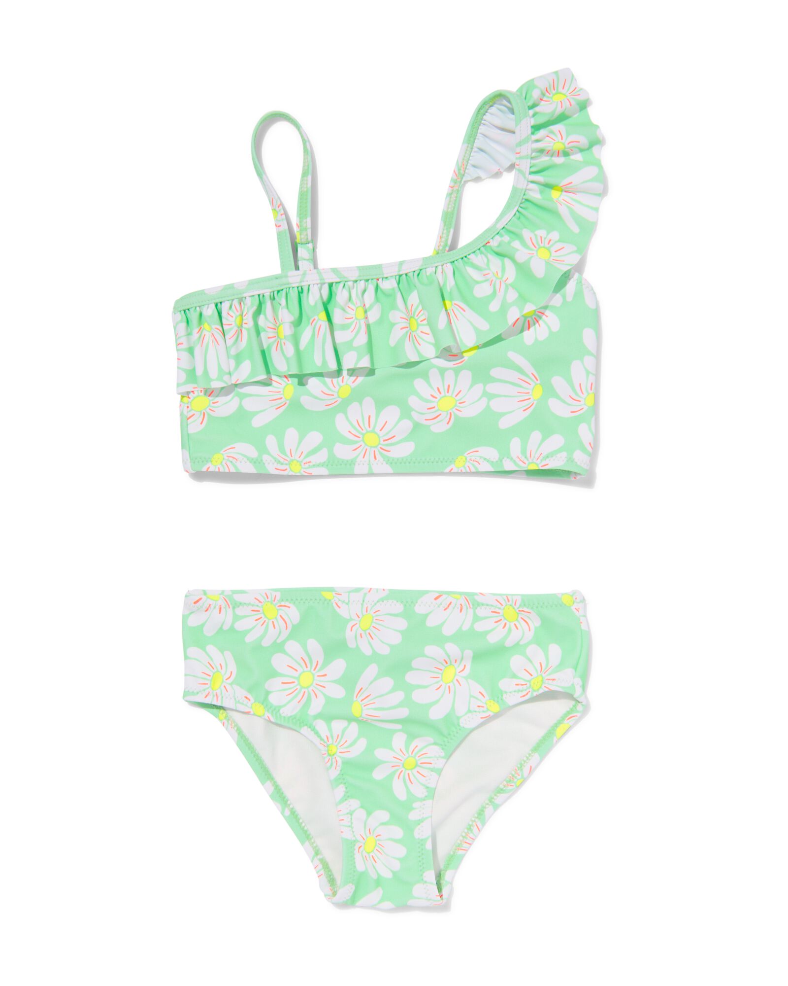 hema bikini enfant asymétrique avec fleurs vert (vert)