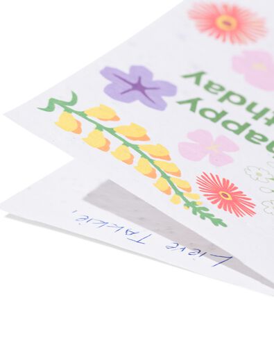 carte de v&oelig;ux "happy bday" avec graines - 41800630 - HEMA