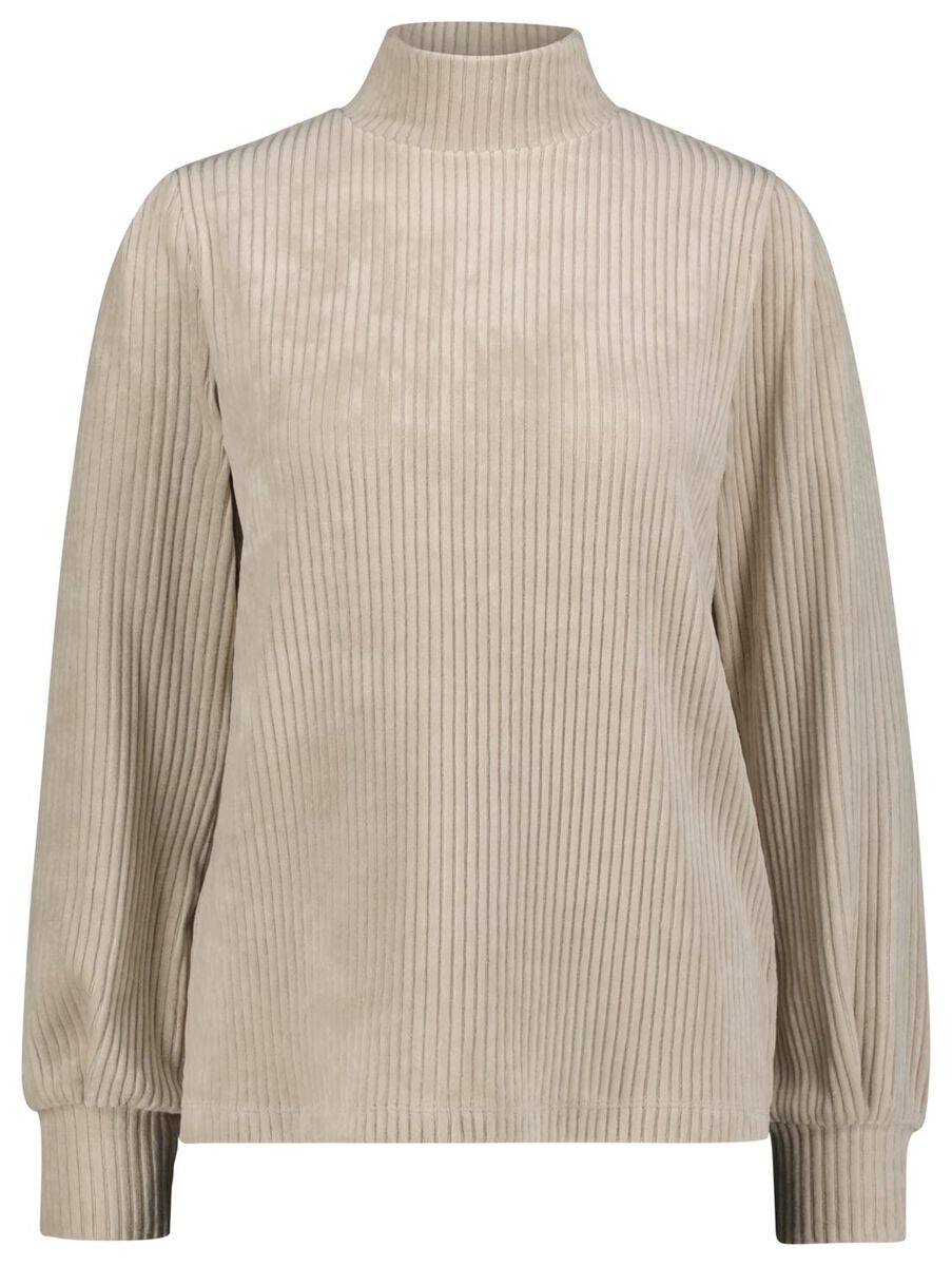 Damen-Sweatshirt Cassie, Cord sandfarben sandfarben - 1000029491 - HEMA