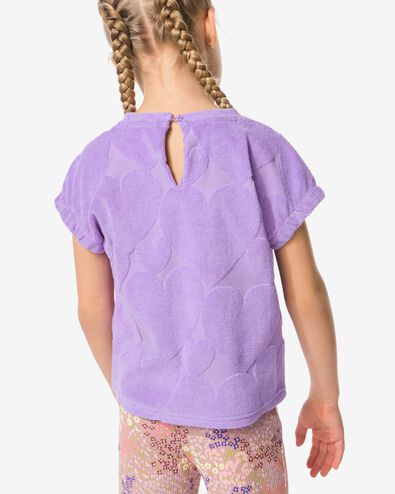 Kinder-T-Shirt, Frottee, Herzen violett violett - 30848702PURPLE - HEMA