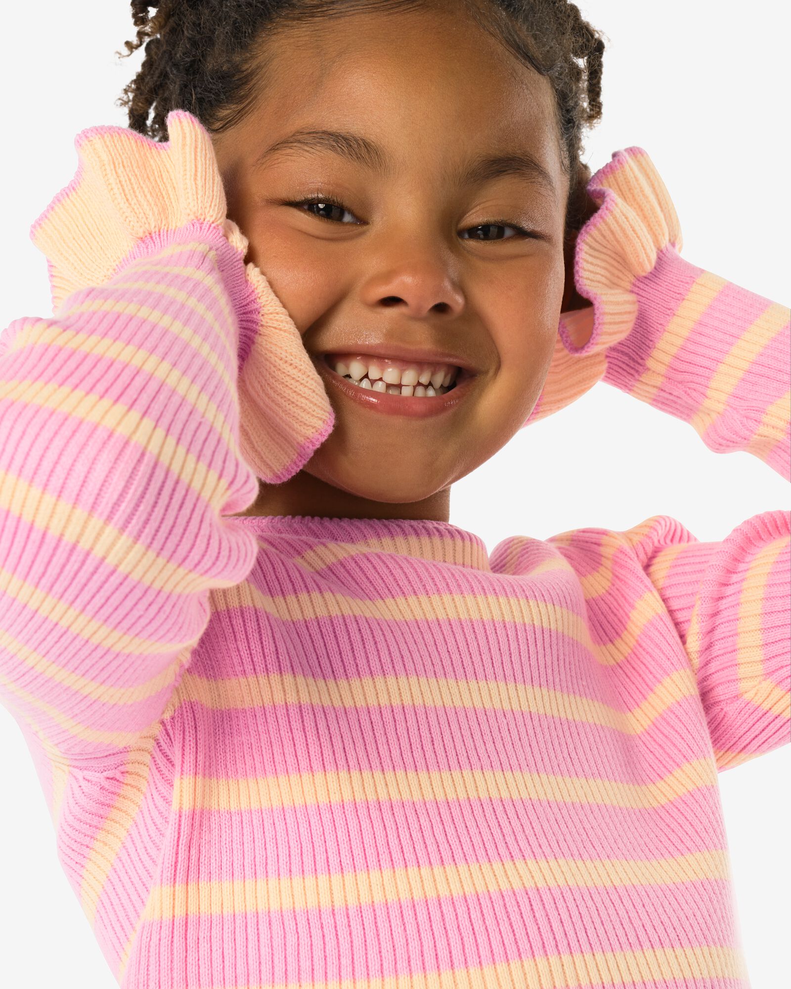 pull c&ocirc;tel&eacute; ray&eacute; enfant rose rose - 30827021PINK - HEMA