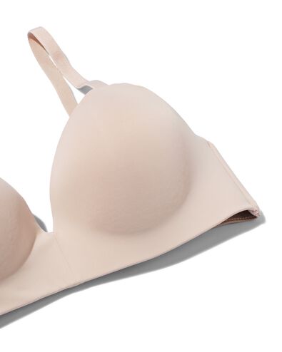 voorgevormde bh zonder beugel recycled/micro beige - 1000024170 - HEMA