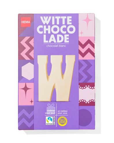 lettre en chocolat blanche W 140g - 24403123 - HEMA