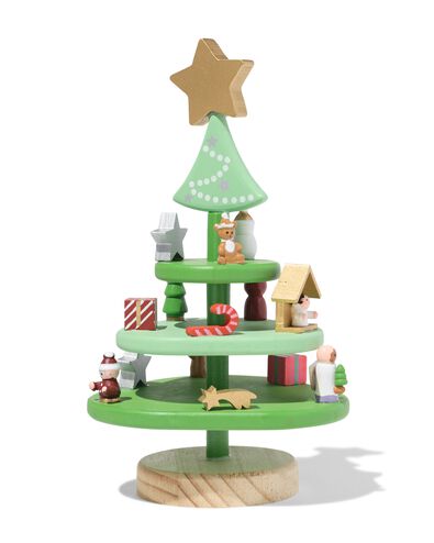 sapin de Noël 13x23x13cm bois  - 25100378 - HEMA