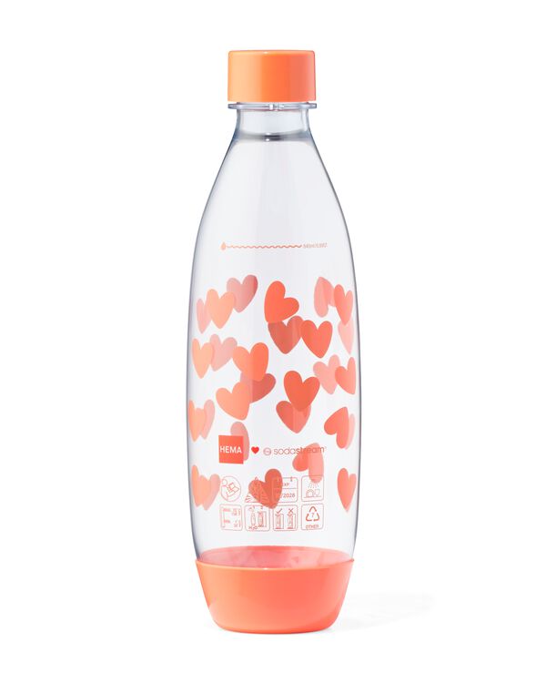 SodaStream bouteille plastique 1L coeurs corail - 80405219 - HEMA