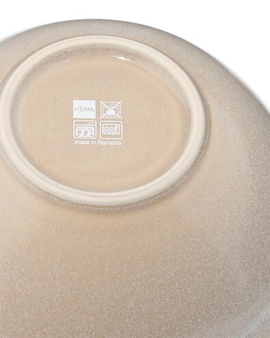schaal &Oslash;16cm Monaco reactief glazuur lichtbruin - 9650200 - HEMA