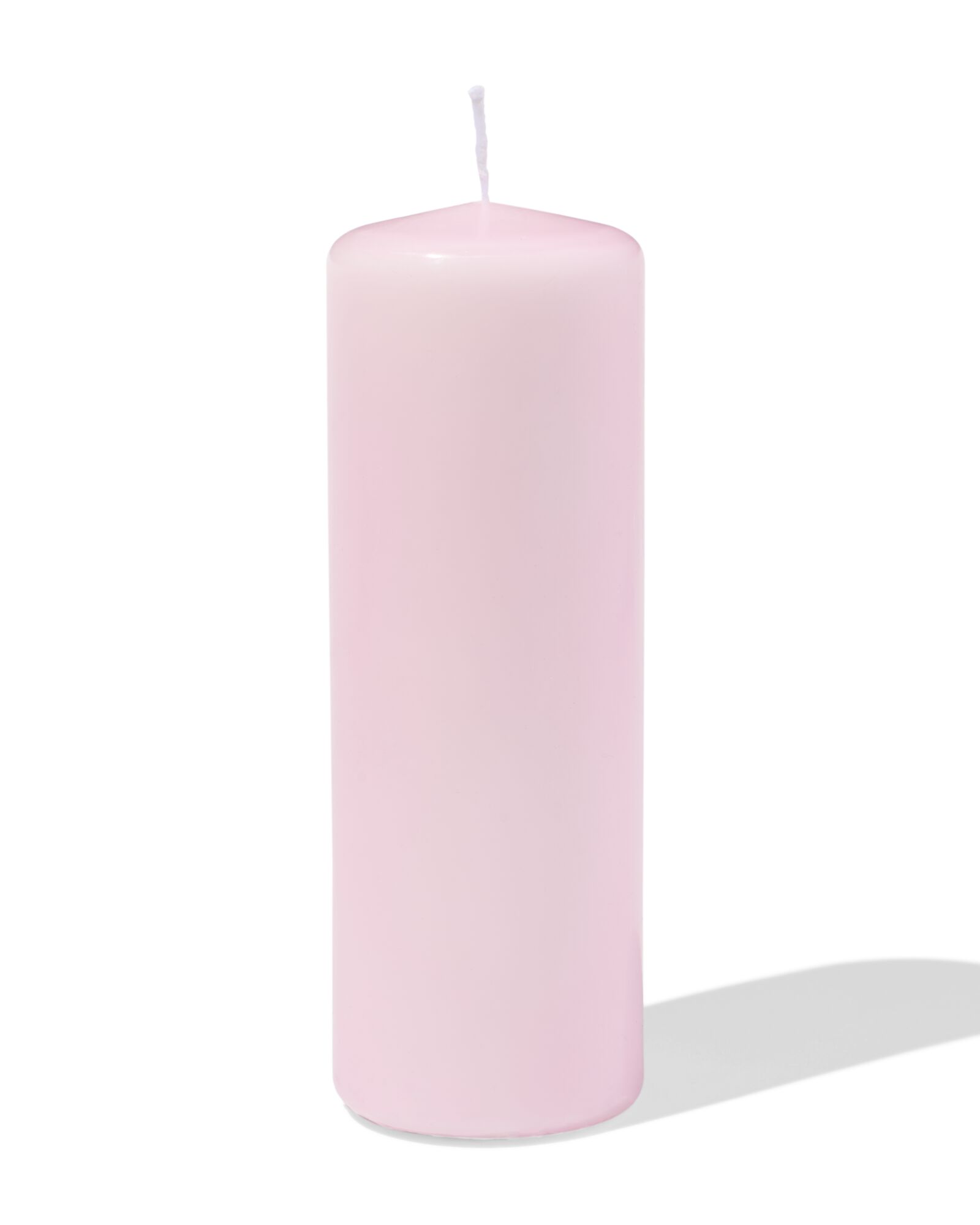 bougie cylindrique ⌀7x20cm rose p&acirc;le - 13509055 - HEMA