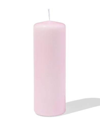 bougie cylindrique ⌀7x20cm rose p&acirc;le - 13509055 - HEMA