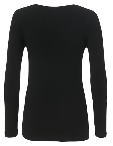 dames t-shirt biologisch katoen zwart zwart - 1000010400 - HEMA