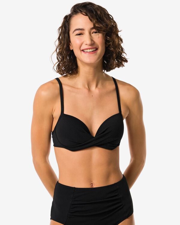haut de bikini push-up femme bonnet A-E noir noir - 22351420BLACK - HEMA