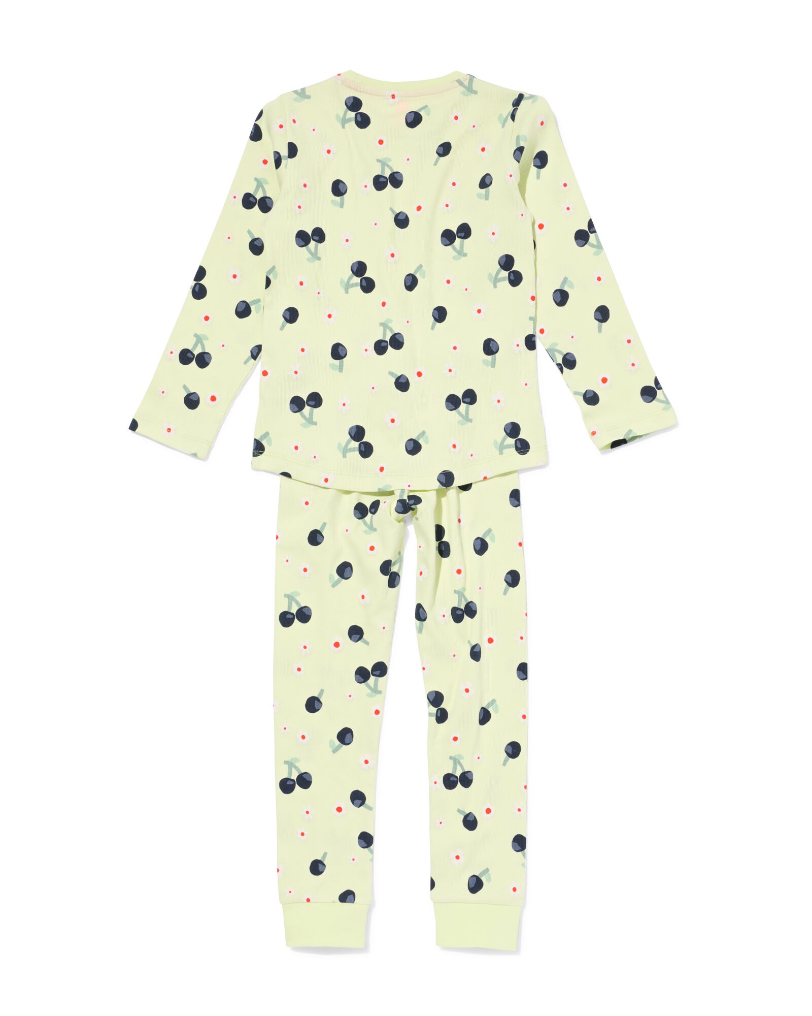 pyjama enfant c&ocirc;tel&eacute; cerise citron vert - 23090980LIME - HEMA