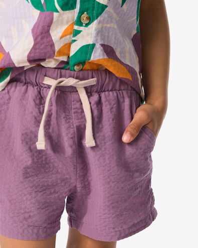 ensemble de vêtements enfant chemise et short violet violet - 30779985PURPLE - HEMA