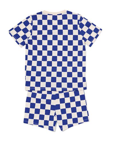 kindershortama blokken blauw - 23001660BLUE - HEMA