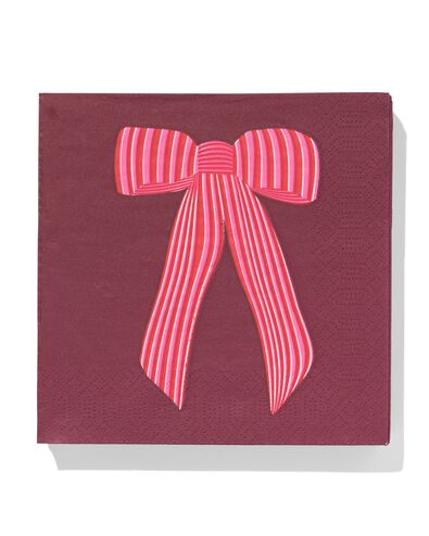 serviettes 33 x 33&thinsp;cm n&oelig;uds en papier - lot de 20 - 25600066 - HEMA