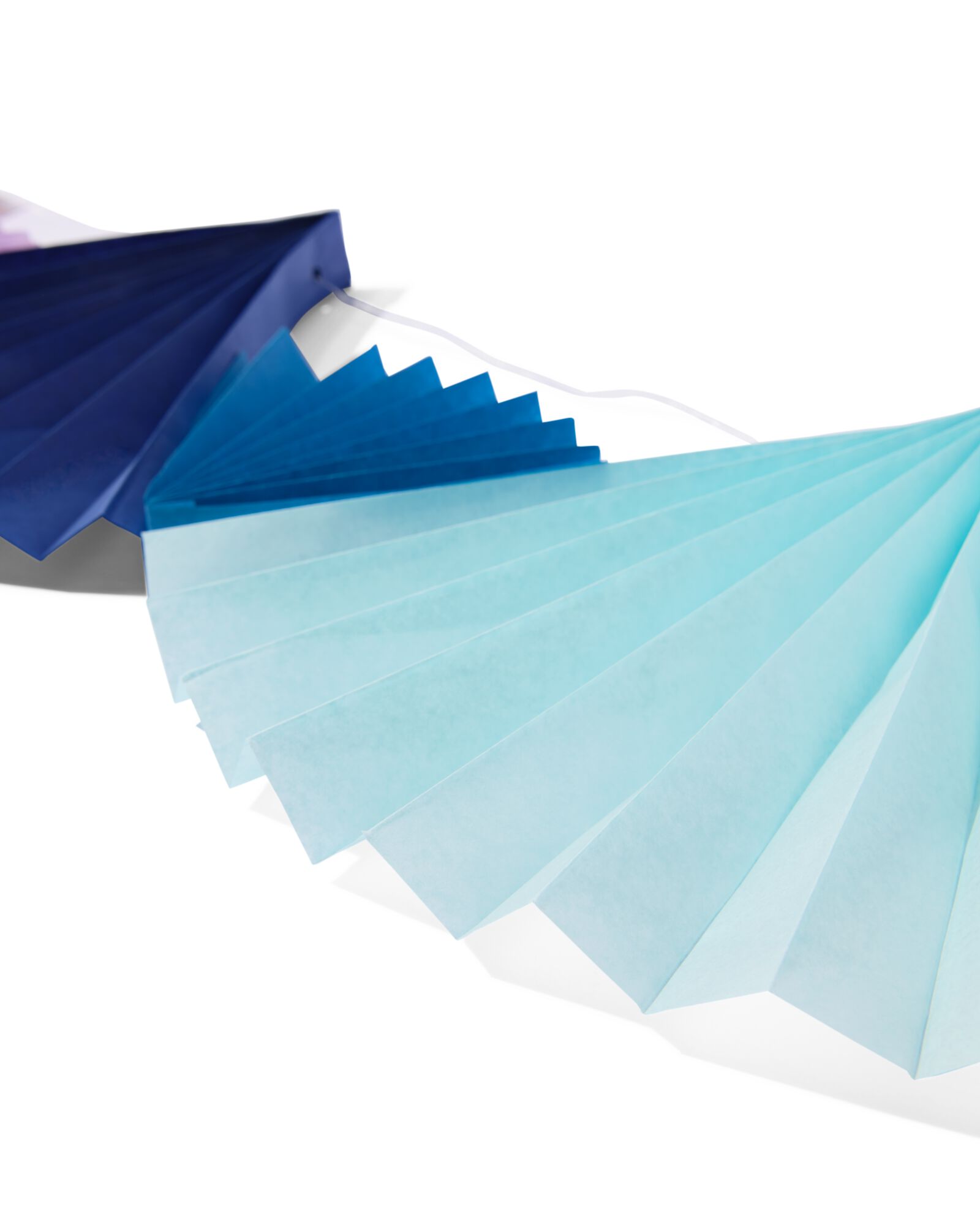 guirlande papier &eacute;ventails multicolore 6 m - 14250144 - HEMA