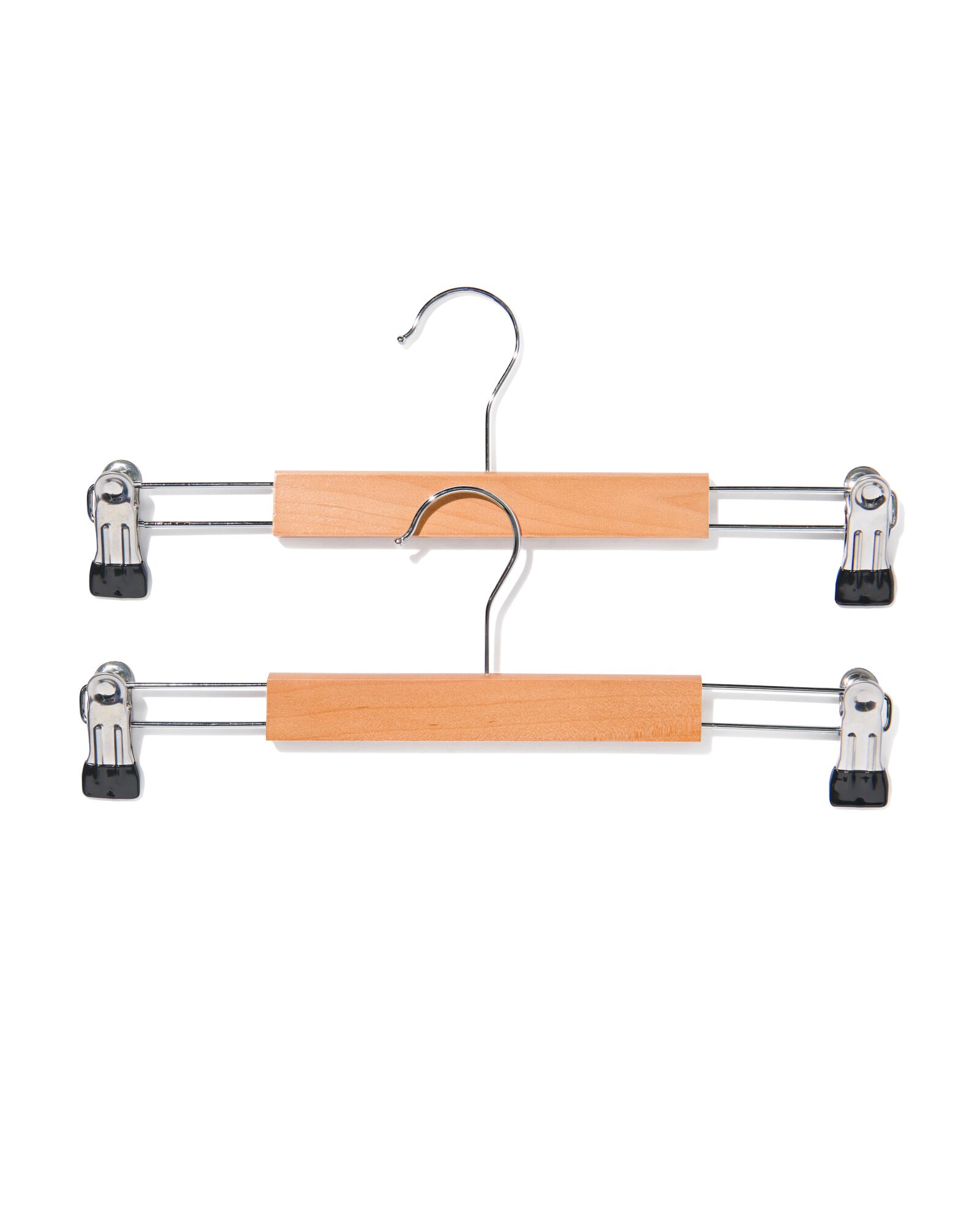 kinder broekhangers hout/metaal - 2 stuks - 39800404 - HEMA