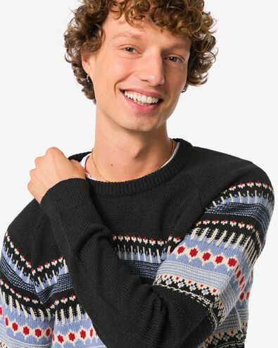 pull homme Mads Nordic bleu foncé bleu foncé - 2100040DARKBLUE - HEMA