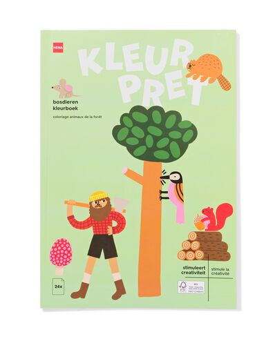 kleurboek A4 bosdier - 15900289 - HEMA