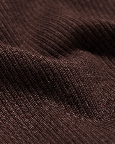 t-shirt femme Clara c&ocirc;tel&eacute; marron marron - 36207140BROWN - HEMA