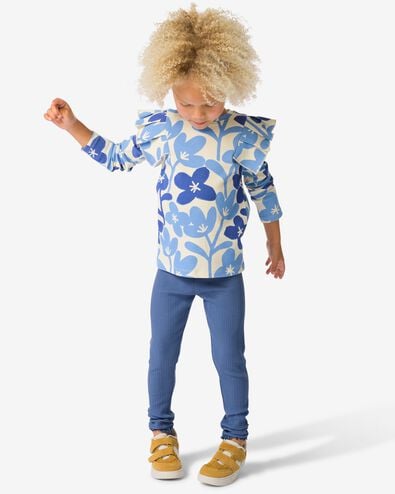 Kinderleggings gerippt, einfarbig – 2 Stück blau blau - 30822511BLUE - HEMA