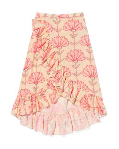 jupe enfant fleurs avec lin rose rose - 30852753PINK - HEMA
