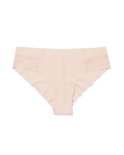 Damen-Brazilian aus Mikrofaser mit Spitze hellrosa - 19680742LIGHTPINK - HEMA