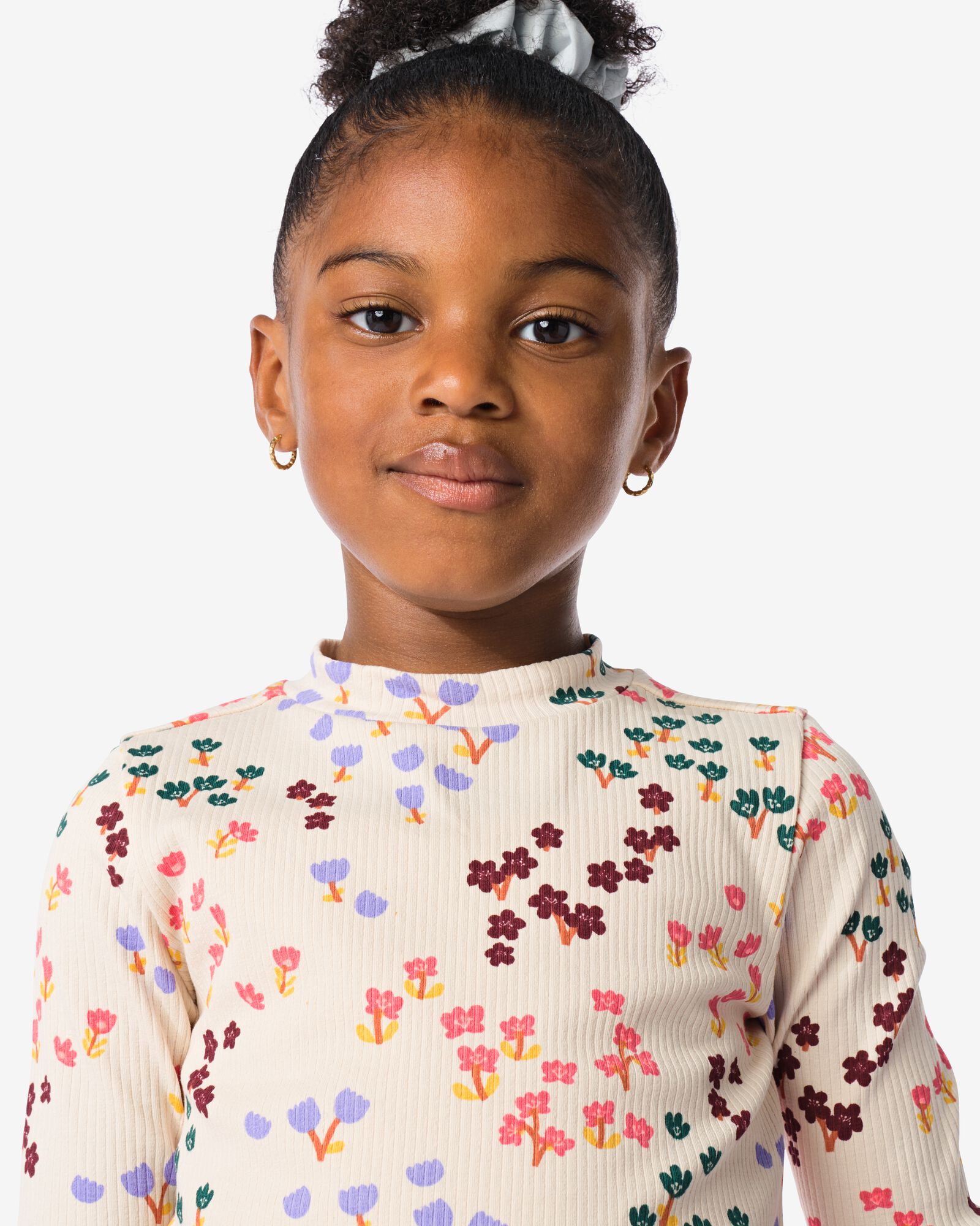 Kinder-T-Shirt mit Rippenstruktur eierschalenfarben - 30874434OFFWHITE - HEMA