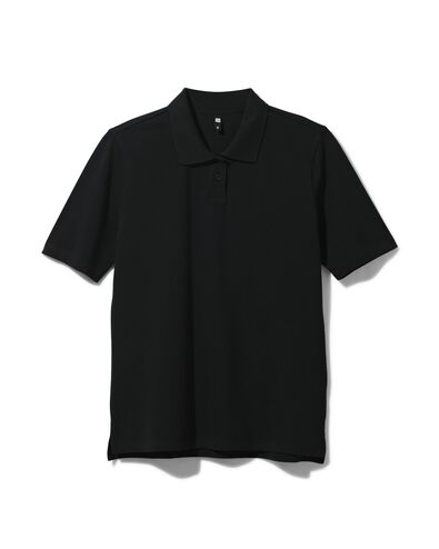 Damen-Poloshirt, Piqué schwarz L - 36226193 - HEMA