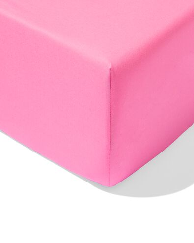 drap-housse 140x200cm coton doux rose vif - 5160010 - HEMA