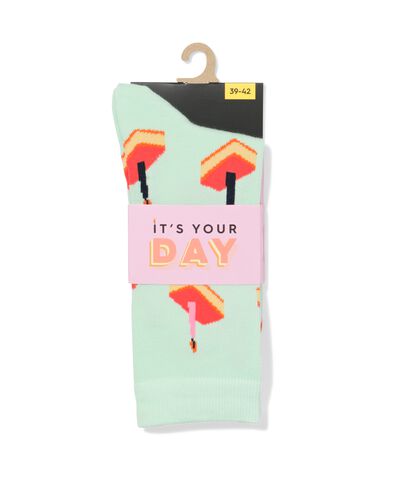 Socken f&uuml;r Erwachsene &bdquo;It&rsquo;s Your Day&ldquo; knallgr&uuml;n knallgr&uuml;n - 4100330BRIGHTGREEN - HEMA