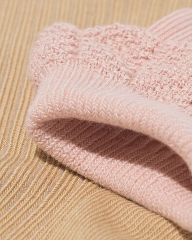 kindersokken broderie - 5 paar oudroze oudroze - 4320760OLDPINK - HEMA